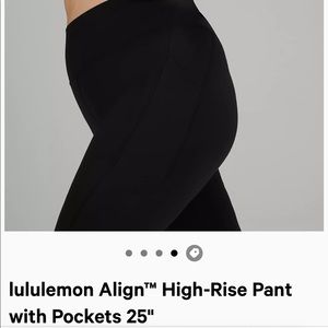 Lululemon align high rise pant with pockets 25”